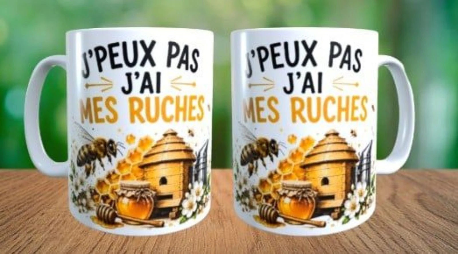 Mug humour, j'peux pas j'ai mes ruches 